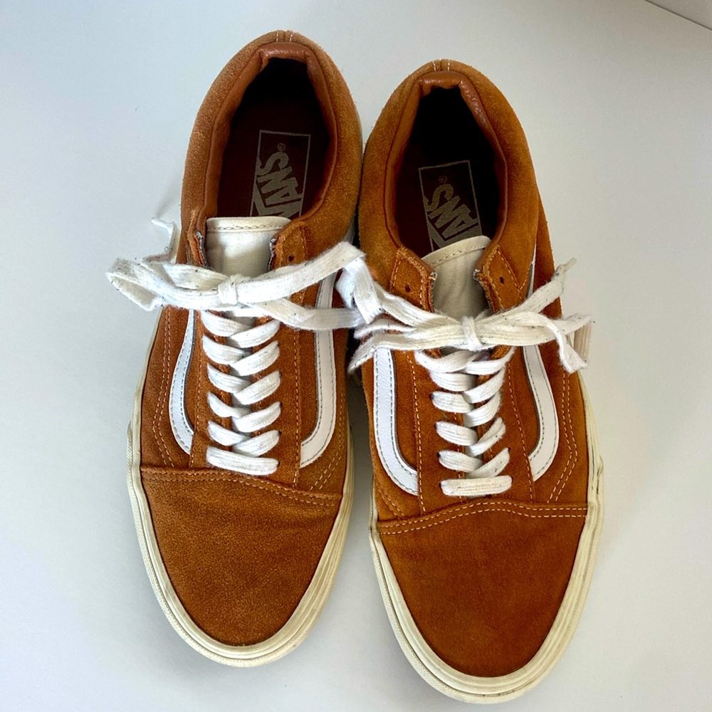 Vans Brown Suede HEIQ Eco Dry Low Top Sneaker Mens Size 8.5 Women’s Size 10